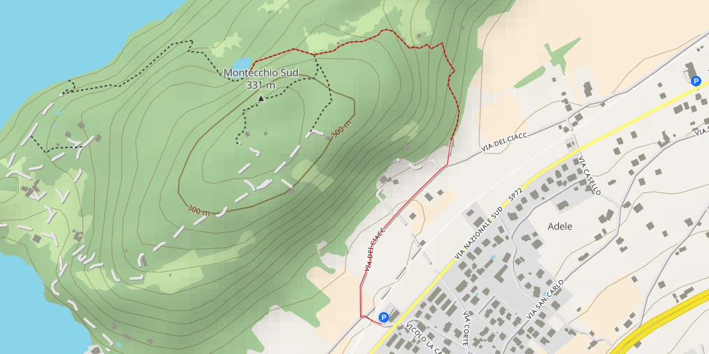 Carte de l'itinéraire :  Laghetto Verde