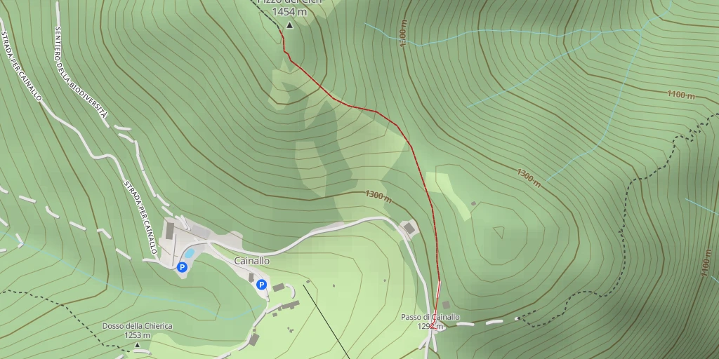 Carte de l'itinéraire :  Pizzo del Cich