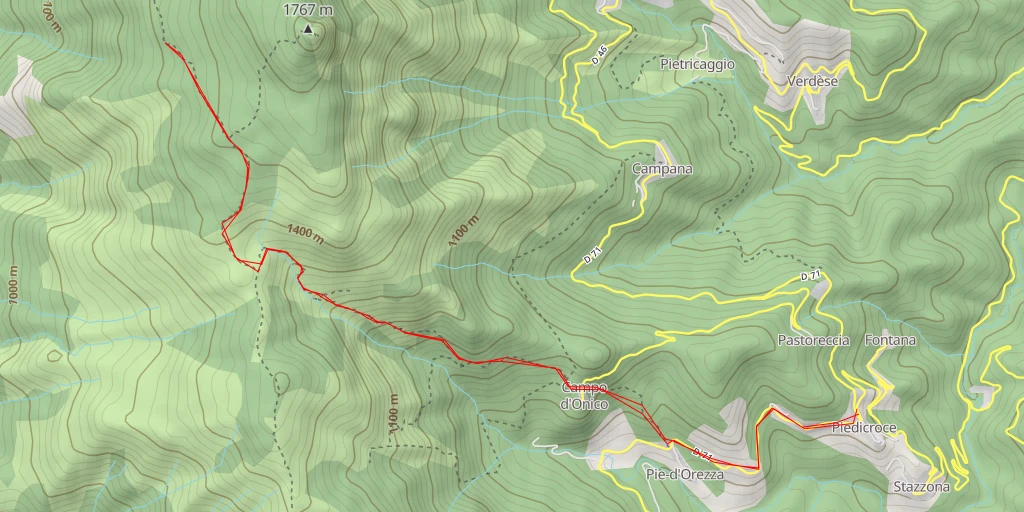 Map of the trail for D 639