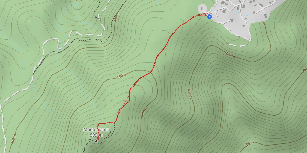 Map of the trail for Monte Santu