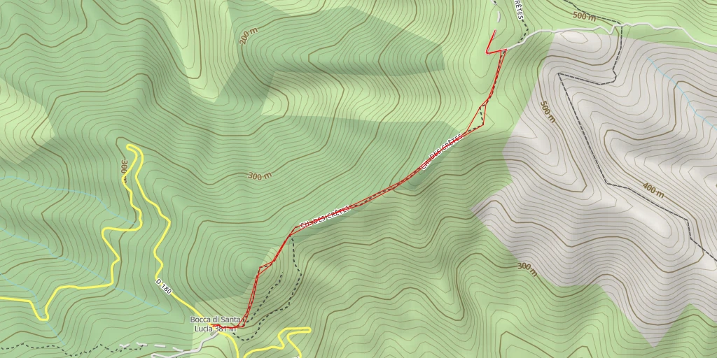 Map of the trail for Punta di Gulfidoni