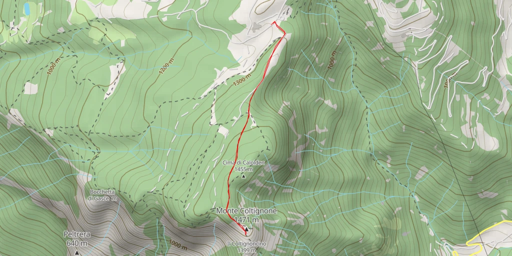 Carte de l'itinéraire :  Monte Coltignone