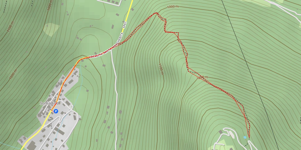 Map of the trail for Rifugio Disolin