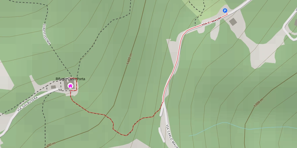 Map of the trail for Rifugio Carlo Porta