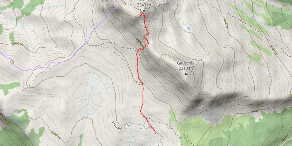 Map of the trail for Vorderpalfries - Alvierhütte - Wartau