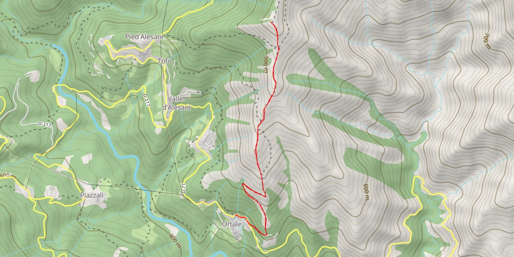 Map of the trail for D 71