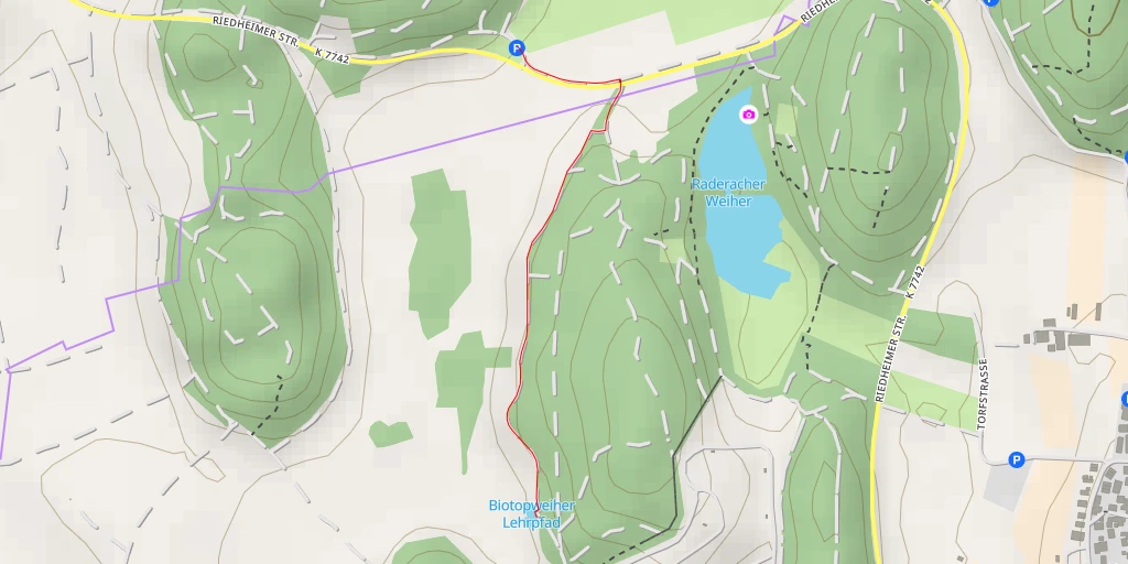 Map of the trail for Artenvielfalt auf engstem Raum - der Biotopteich - Haus am Wald