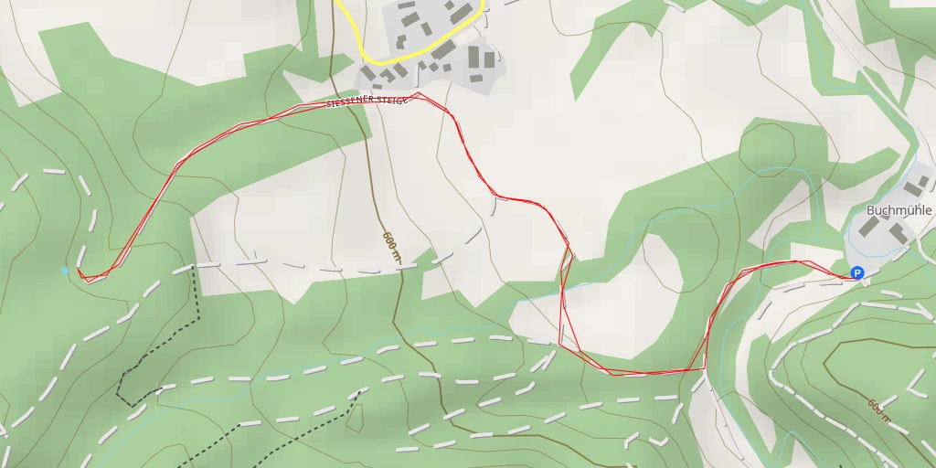 Map of the trail for Siessener Steige - Siessener Steige