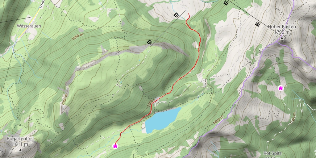 Map of the trail for Tannhütte NFS