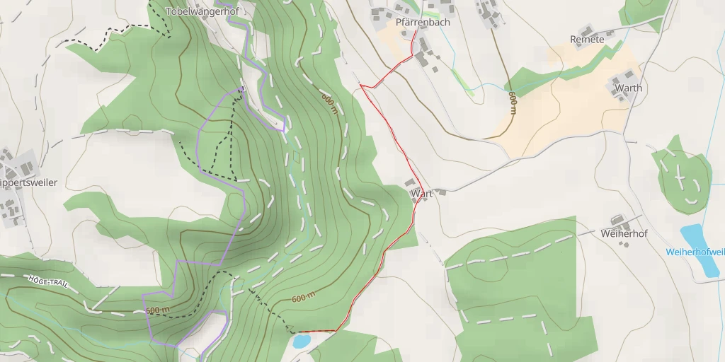 Map of the trail for Höge-Singletrail - Höge-Singletrail