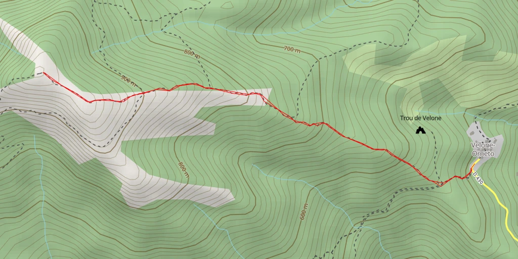 Map of the trail for Croce Niolo