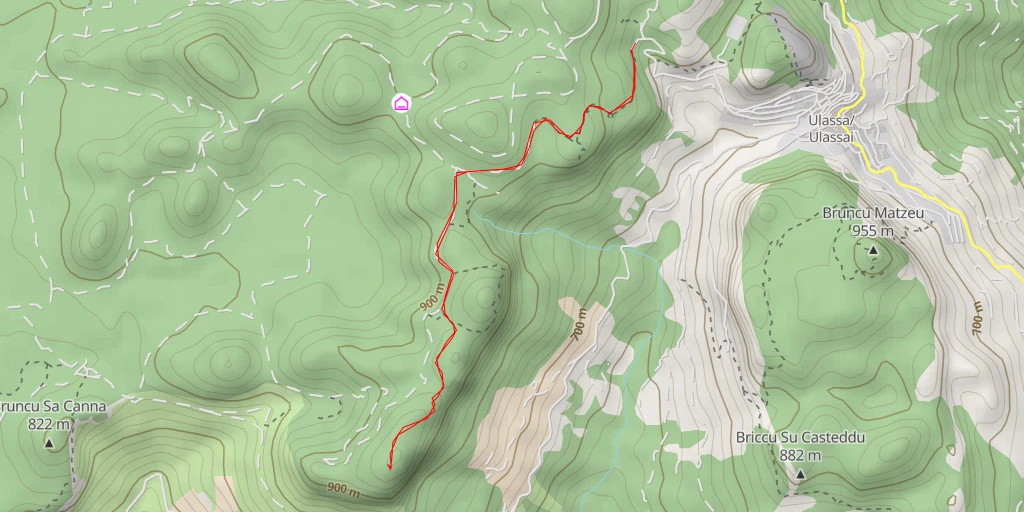 Map of the trail for Vedetta punta secco