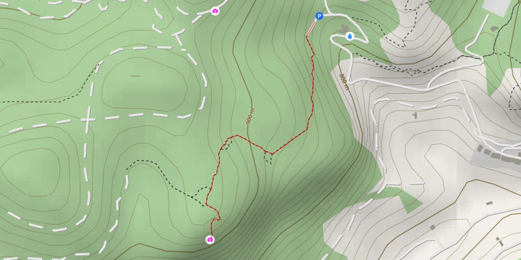 Map of the trail for Strada Comunale Bau Arena