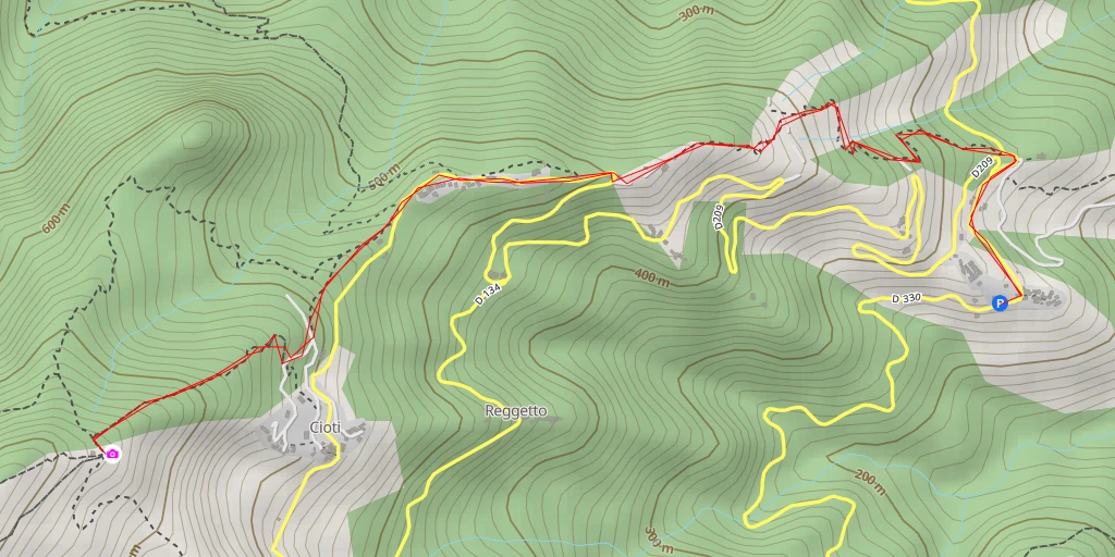 Map of the trail for D 134