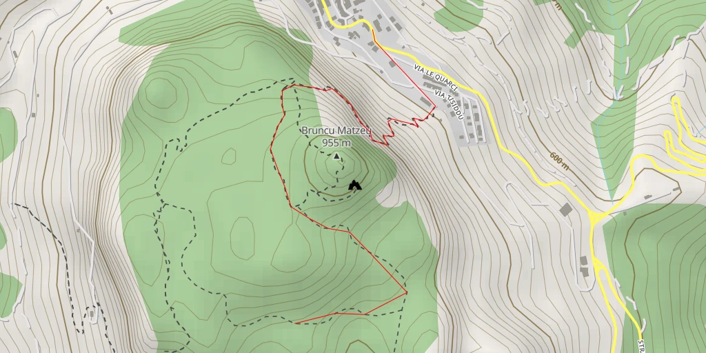 Carte de l'itinéraire :  Monte Tisiddu