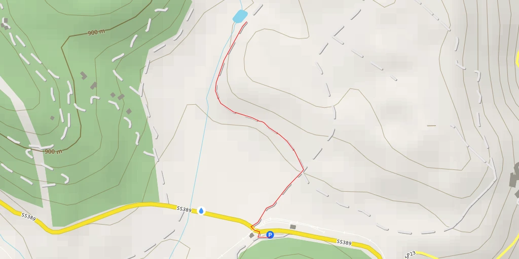 Map of the trail for Strada Statale 389 di Buddusò e del Correboi