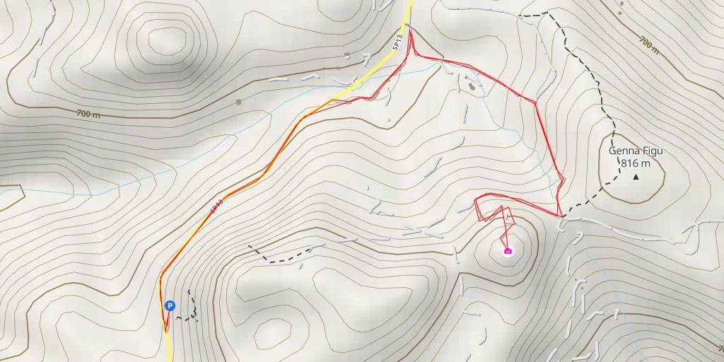 Map of the trail for Vedetta Mamutera - SP13