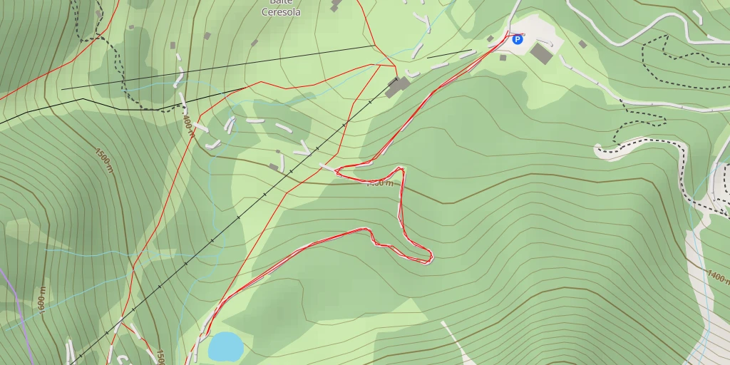 Map of the trail for Baite Barresi