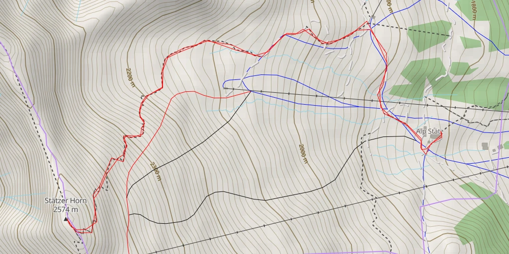 Map of the trail for Stätzer Horn