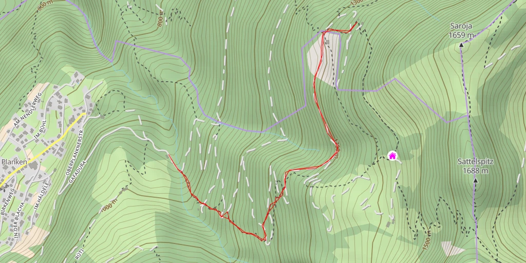 Carte de l'itinéraire :  Uli Mariss Hütte