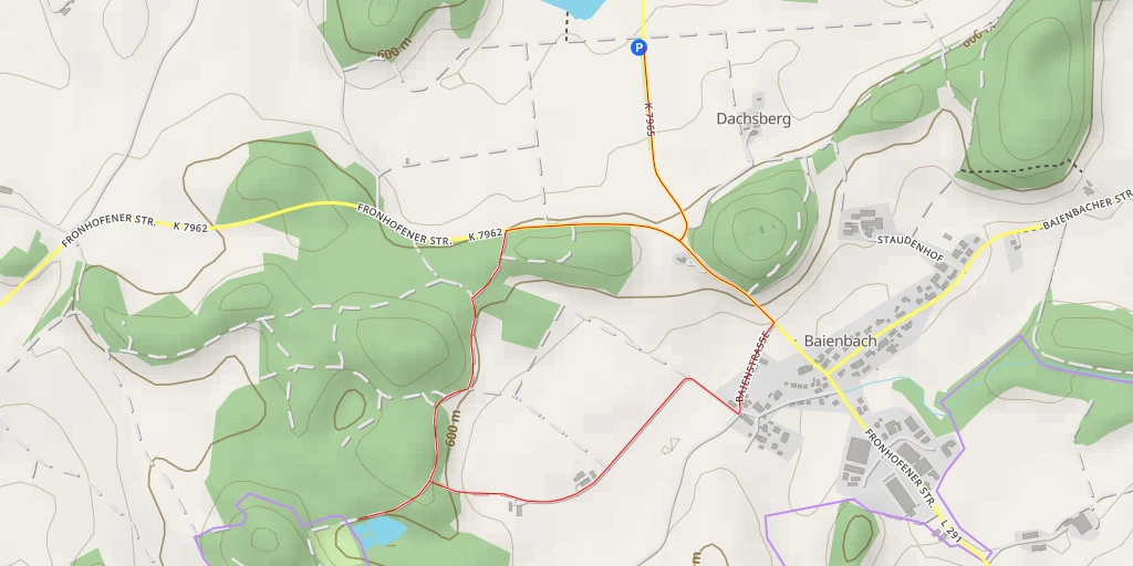 Map of the trail for Pflanzschulweg - Pflanzschulweg - Fronreute