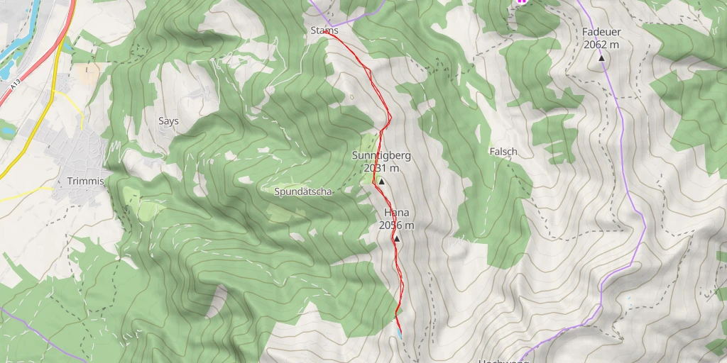 Carte de l'itinéraire :  Saysersee