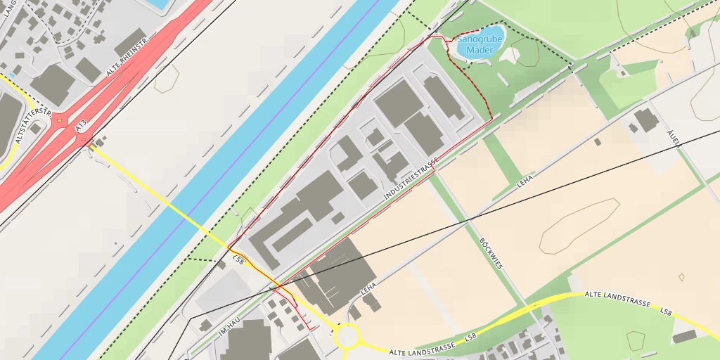 Map of the trail for Sandgrube Mäder