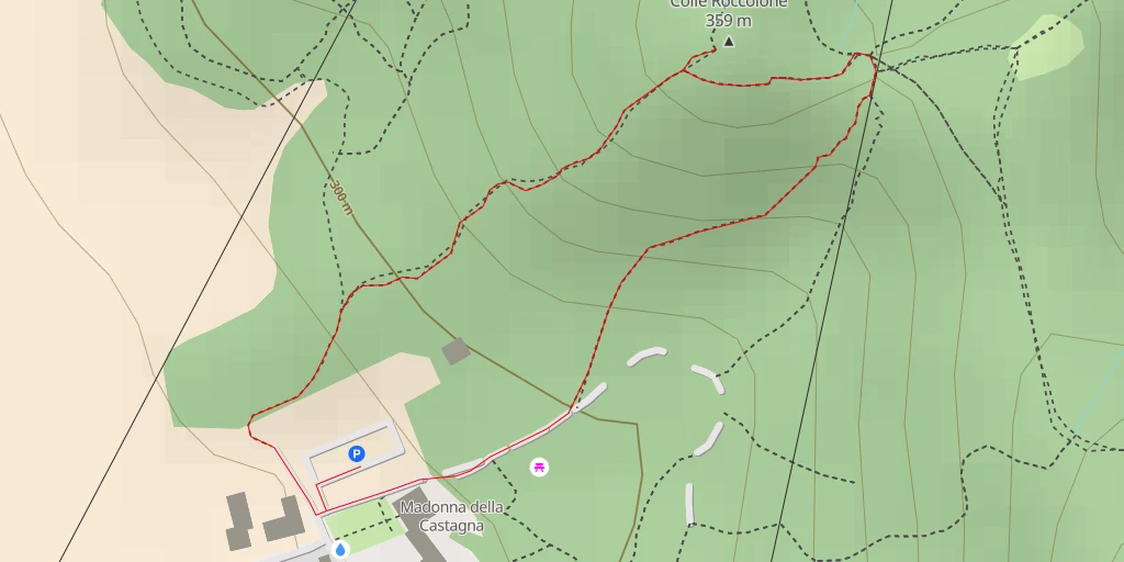 Map of the trail for Colle Roccolone