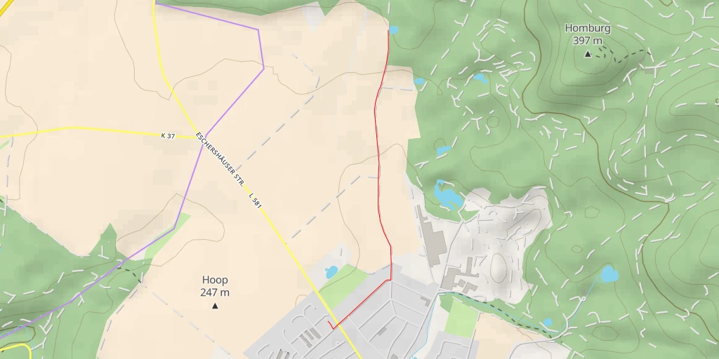 Map of the trail for Kathagenweg