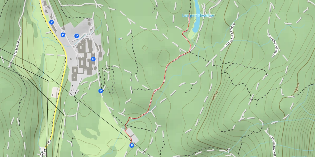 Map of the trail for Langerrüttiweiher