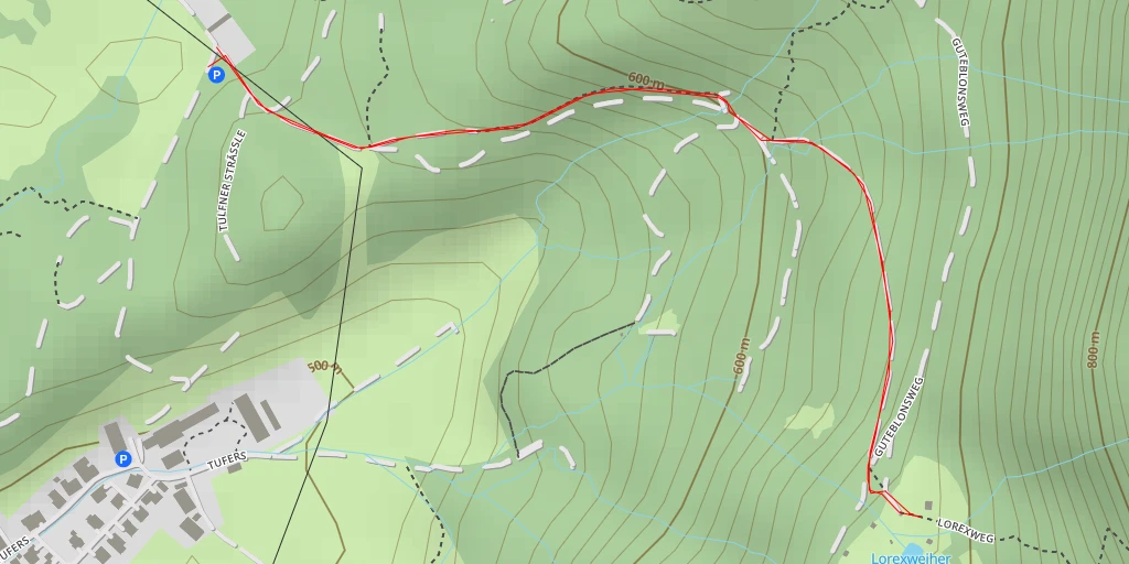 Map of the trail for Lorexweiher