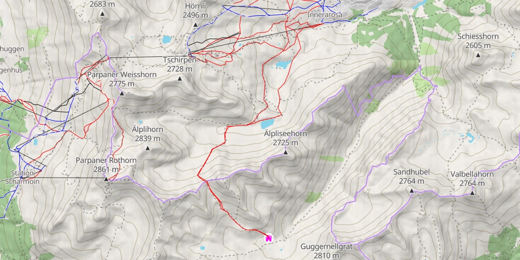 Map of the trail for Ramozhütte