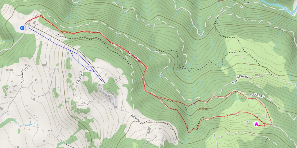 Map of the trail for Schwemmealpe