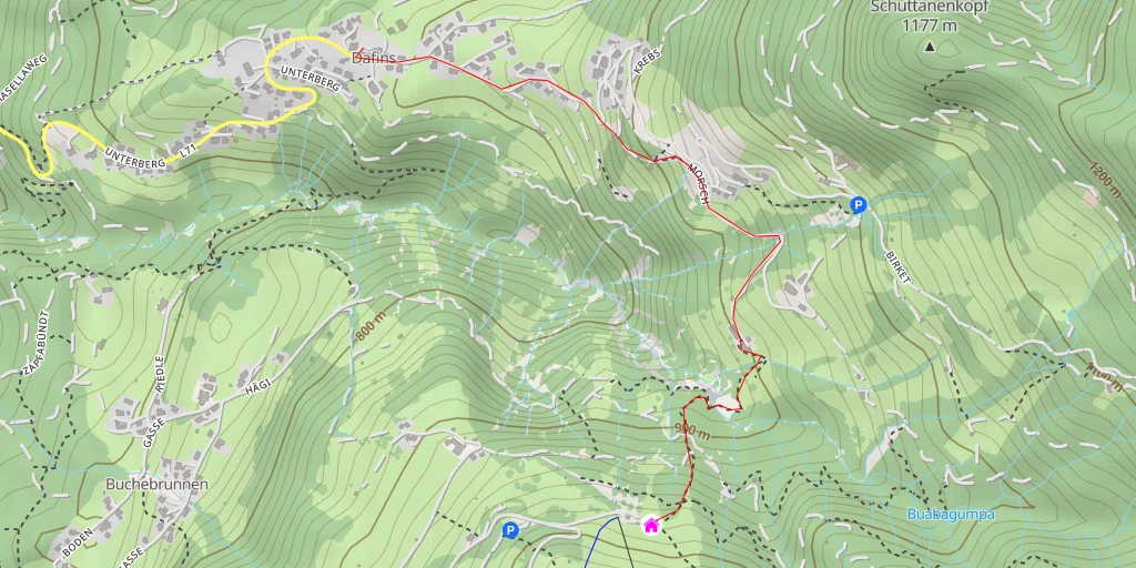 Carte de l'itinéraire :  Sennewies Älpele