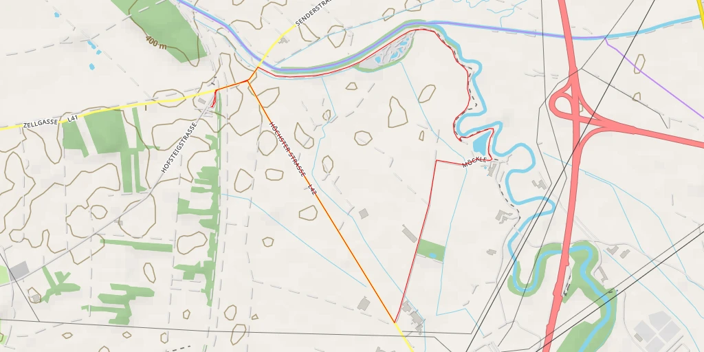 Map of the trail for Möckle Weiher