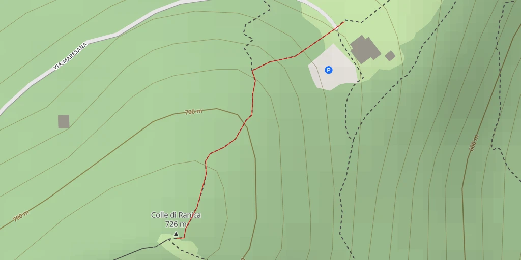 Map of the trail for Colle di Ranica