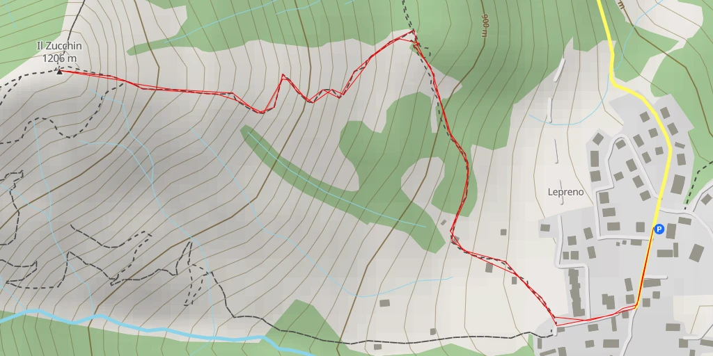 Map of the trail for Il Zucchin