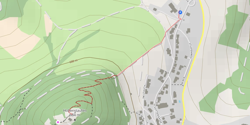 Map of the trail for Hohenstaufen