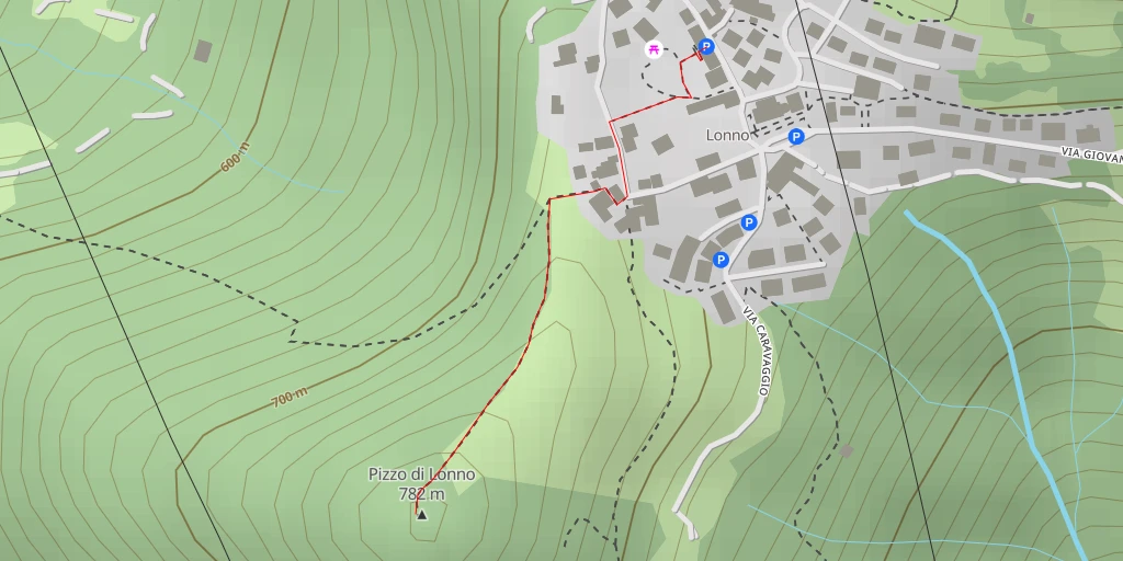 Map of the trail for Pizzo di Lonno