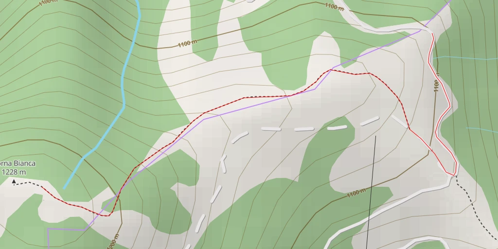 Map of the trail for Corna Bianca