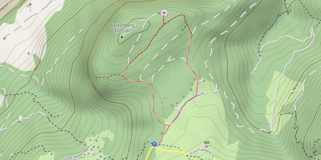 Carte de l'itinéraire :  Breitenberg