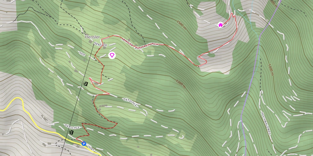 Map of the trail for Äußere Alpila