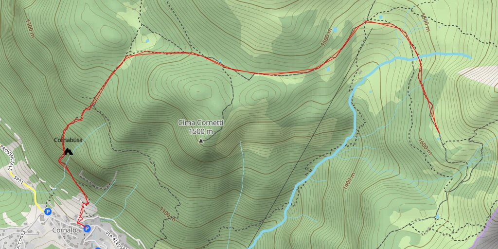 Carte de l'itinéraire :  Dei tre valloni - Dei tre valloni