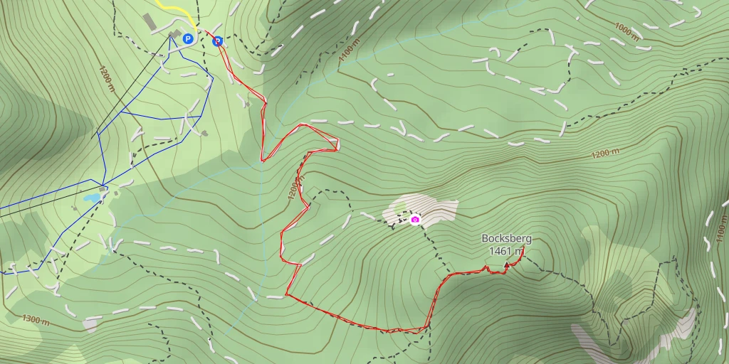 Map of the trail for Bocksberg - Dornbirn