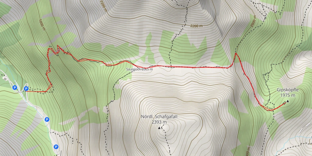 Carte de l'itinéraire :  Gipsköpfle