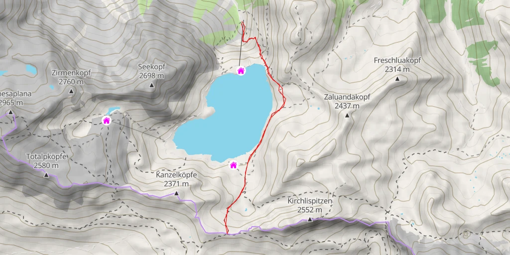 Map of the trail for Gafalljoch