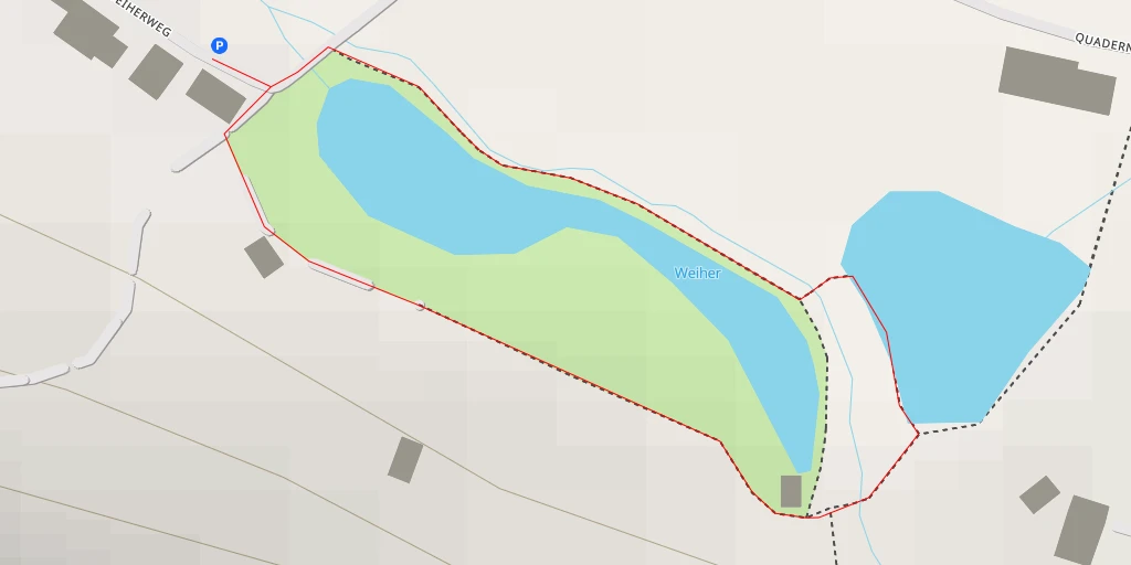 Map of the trail for Badesee - Quadernweg