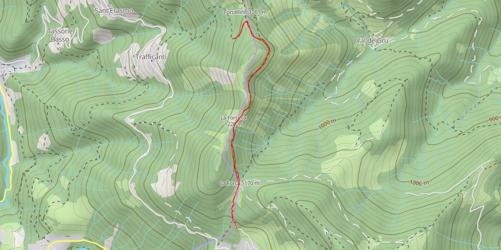 Carte de l'itinéraire :  Sentiero per Val di Mafé