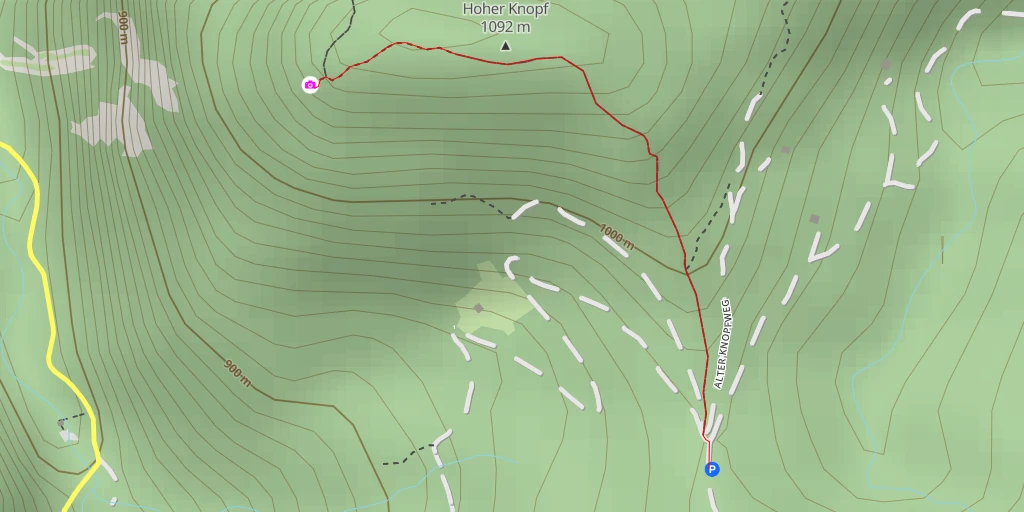 Carte de l'itinéraire :  Hoher Knopf