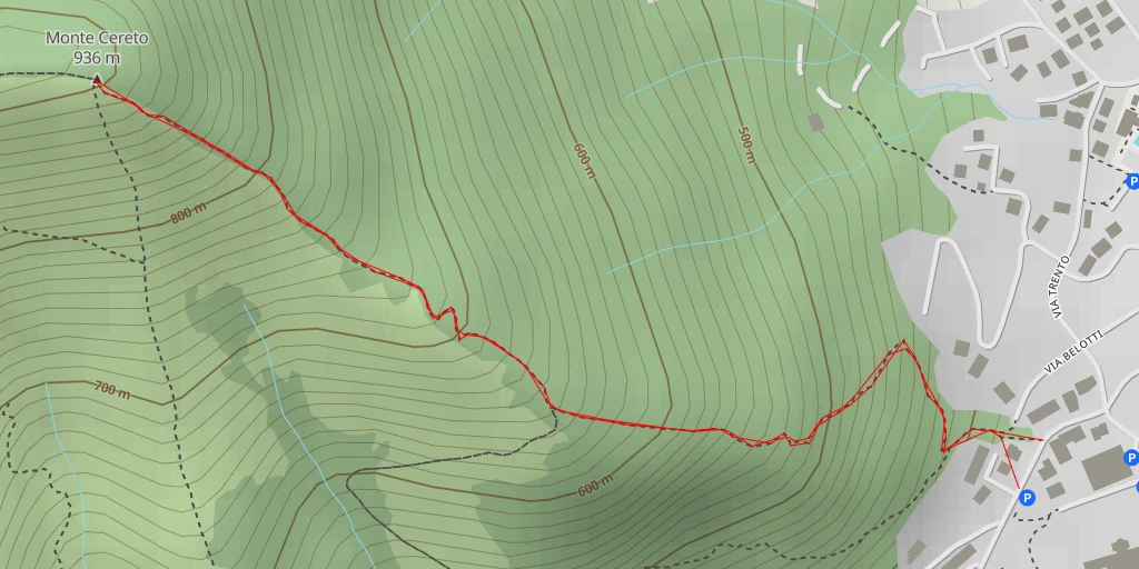 Map of the trail for Monte Cereto